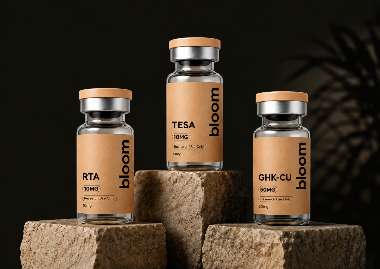Bloom Wellness research peptide vials